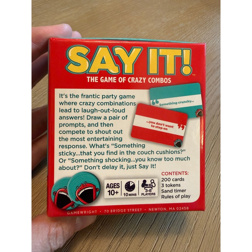 Gamewright Say It! The Game of Crazy Combos Party Card Game Ages 10+ 3-8 Player - Picture 2 of 4